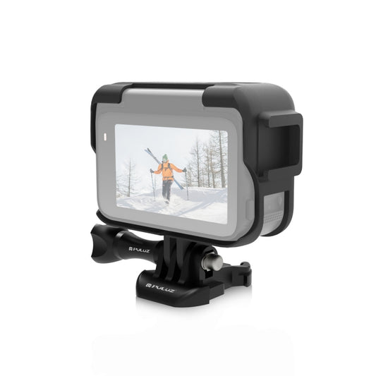 For Insta360 Ace Pro PULUZ Plastic Cage Expansion Adapter Frame with Cold Shoe Base (Black) - Mount & Holder by PULUZ | Online Shopping UK | buy2fix