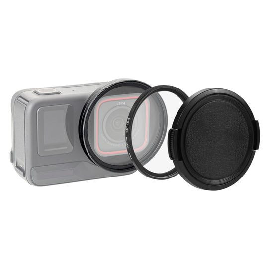 For Insta360 Ace Pro PULUZ 52mm UV Lens Filter Adapter Ring with Lens Cover (Black) - Len Accessories by PULUZ | Online Shopping UK | buy2fix