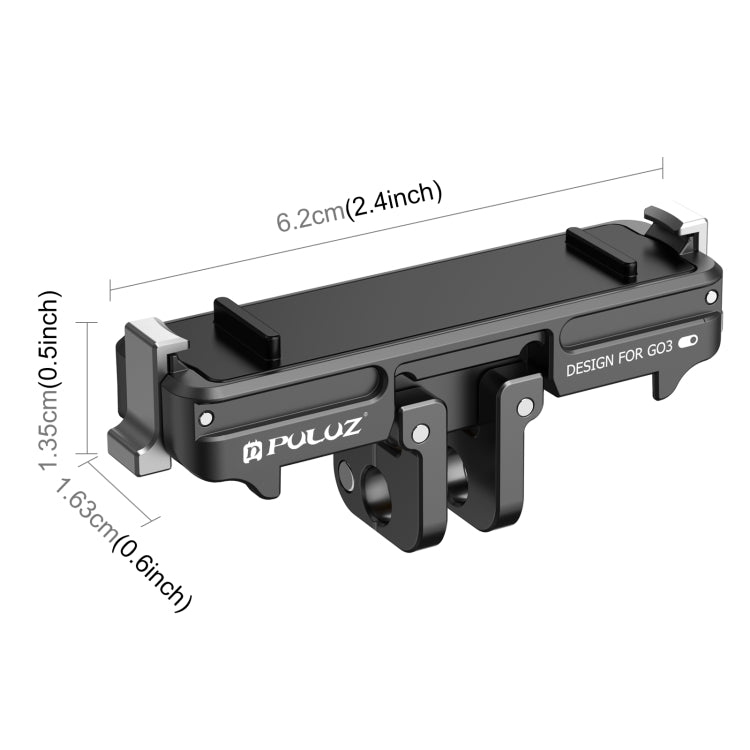 For Insta360 GO3 / GO 3S PULUZ Magnetic ABS Quick Release Base Mount (Black) - Others by PULUZ | Online Shopping UK | buy2fix
