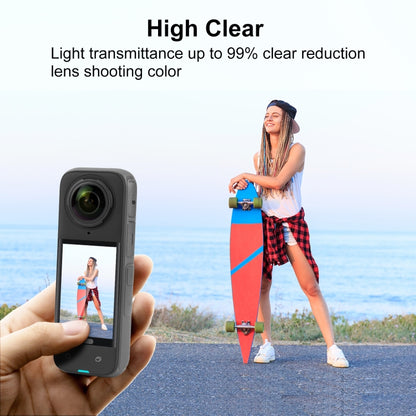 For Insta360 X4 / X5 PULUZ 9H 2.5D Curved HD Screen Tempered Glass Film (Transparent) - Protective Film & Stickers by PULUZ | Online Shopping UK | buy2fix