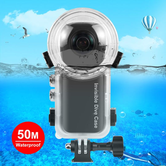 For Insta360 X4 PULUZ 50m Waterproof Sealed Diving Case (Transparent)