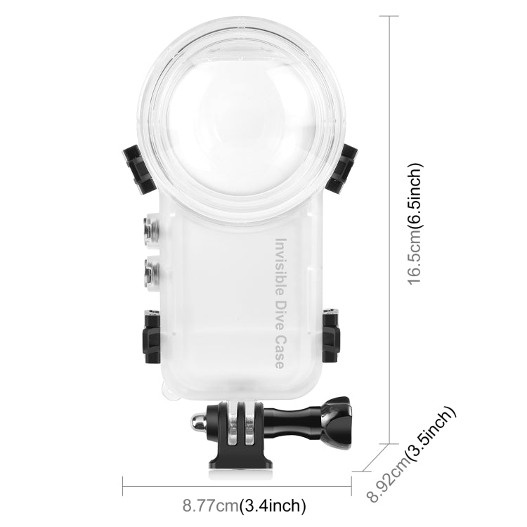 For Insta360 X4 PULUZ 50m Waterproof Sealed Diving Case (Transparent) by PULUZ