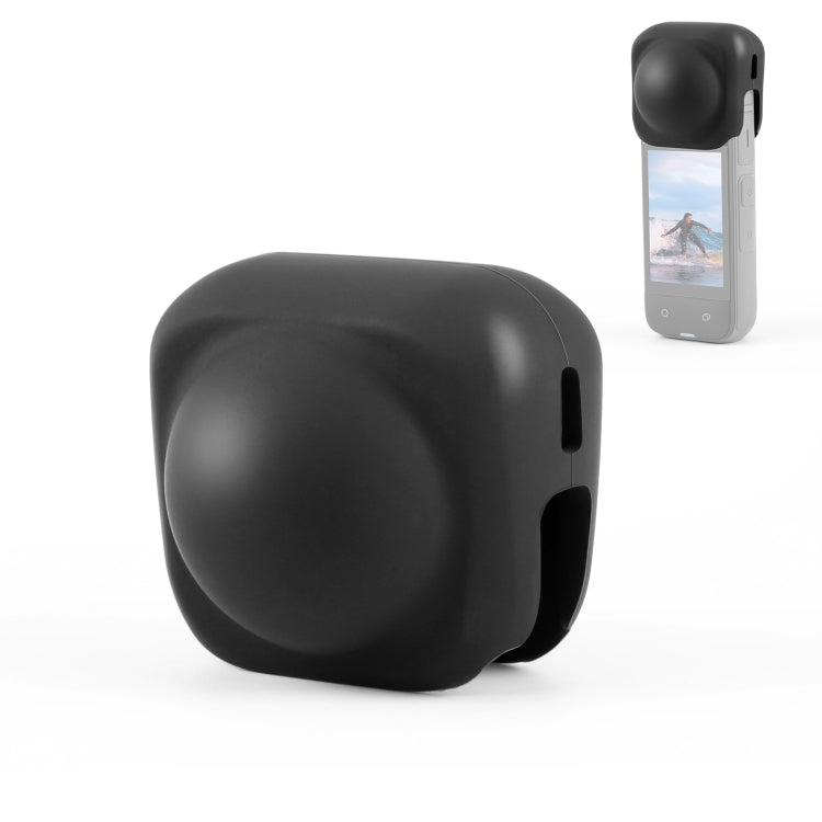 For Insta360 X4 / X5 PULUZ Silicone Protective  Lens Cover (Black) - Len Accessories by PULUZ | Online Shopping UK | buy2fix