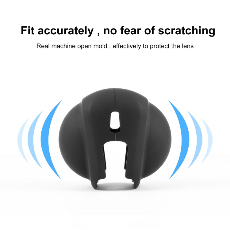 For Insta360 X4 / X5 PULUZ Silicone Protective  Lens Cover (Black) - Len Accessories by PULUZ | Online Shopping UK | buy2fix