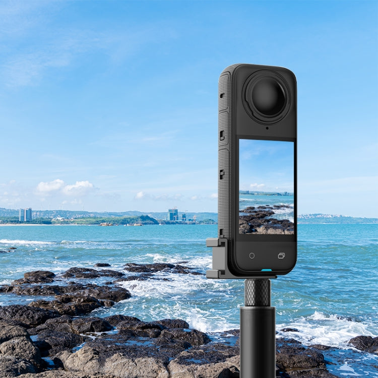 For Insta360 X5 / X4 / X3 / One X2 PULUZ Selfie Stick Cold Shoe Extension Bracket (Black) - Mount & Holder by PULUZ | Online Shopping UK | buy2fix
