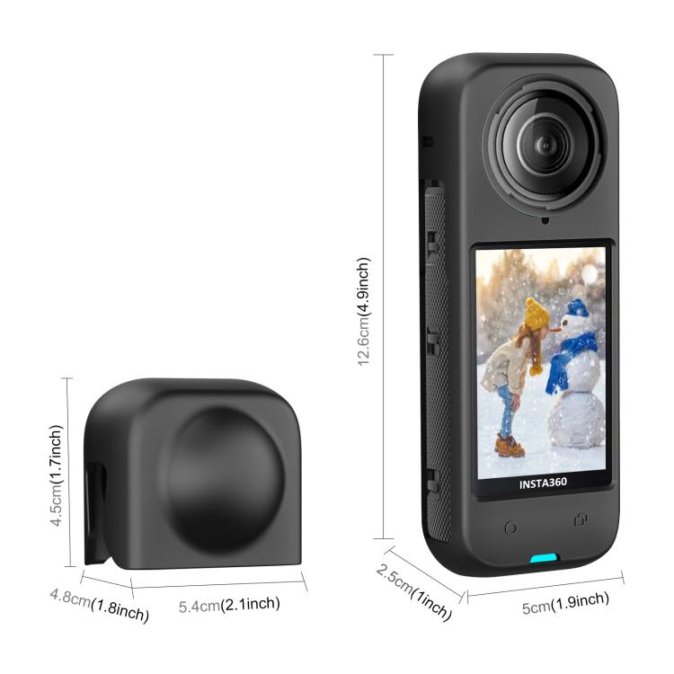 For Insta360 X4 PULUZ Full Body Dust-proof Silicone Protective Case (Black) - Case & Bags by PULUZ | Online Shopping UK | buy2fix