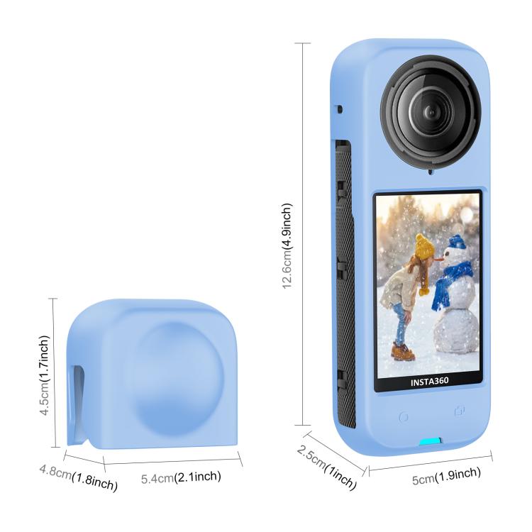 For Insta360 X4 PULUZ Full Body Dust-proof Silicone Protective Case (Blue) - Case & Bags by PULUZ | Online Shopping UK | buy2fix
