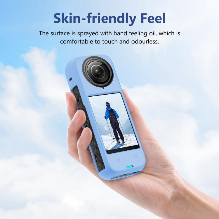 For Insta360 X4 PULUZ Full Body Dust-proof Silicone Protective Case (Blue) - Case & Bags by PULUZ | Online Shopping UK | buy2fix
