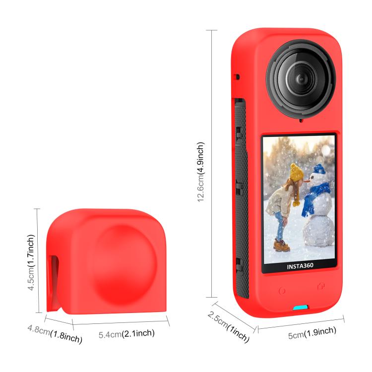 For Insta360 X4 PULUZ Full Body Dust-proof Silicone Protective Case (Red) - Case & Bags by PULUZ | Online Shopping UK | buy2fix