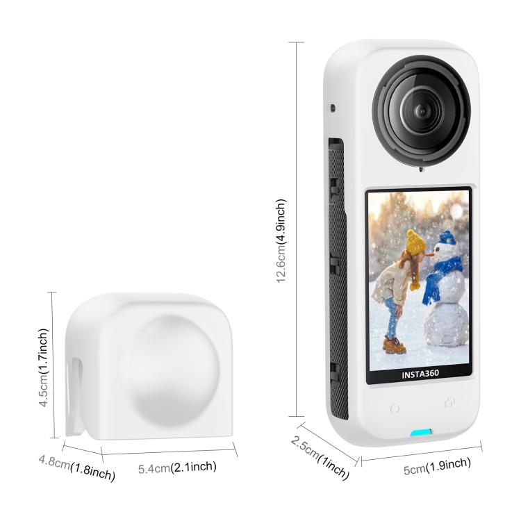 For Insta360 X4 PULUZ Full Body Dust-proof Silicone Protective Case (White) - Case & Bags by PULUZ | Online Shopping UK | buy2fix