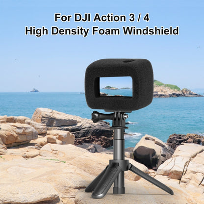 For DJI Osmo Action 5 Pro / 4 / 3 PULUZ High Density Foam Windshield (Black) by PULUZ