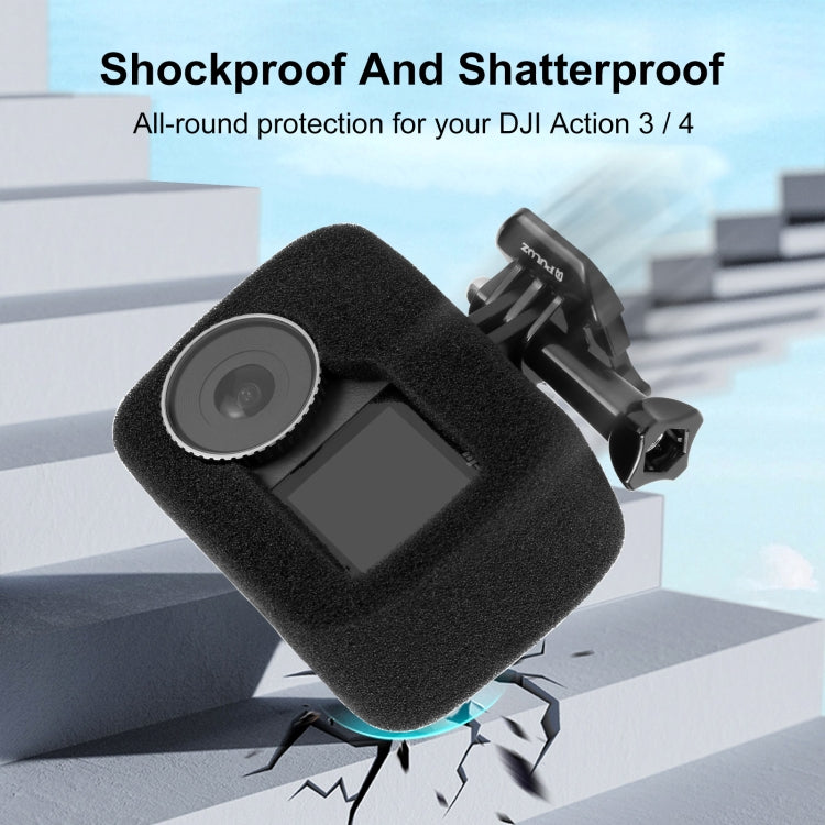 For DJI Osmo Action 5 Pro / 4 / 3 PULUZ High Density Foam Windshield (Black) by PULUZ