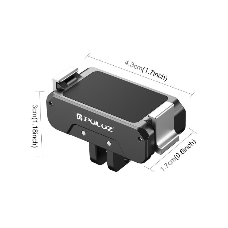 For DJI Osmo Action 5 Pro / 4 / 3 / Osmo 360 PULUZ Magnetic Quick Release Metal Base (Black) - Mount & Holder by PULUZ | Online Shopping UK | buy2fix