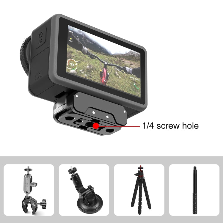 For DJI Osmo Action 5 Pro / 4 / 3 / Osmo 360 PULUZ Magnetic Quick Release Metal Base (Black) - Mount & Holder by PULUZ | Online Shopping UK | buy2fix