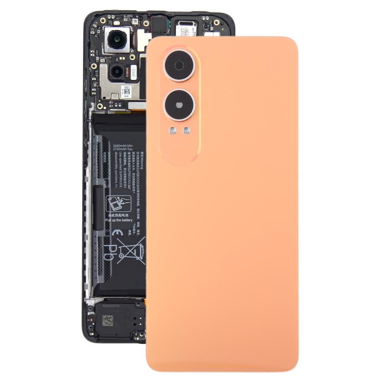 For OnePlus Nord CE4 Lite Plastic Back Cover with Camera Lens Cover(Orange) - Back Cover by buy2fix | Online Shopping UK | buy2fix