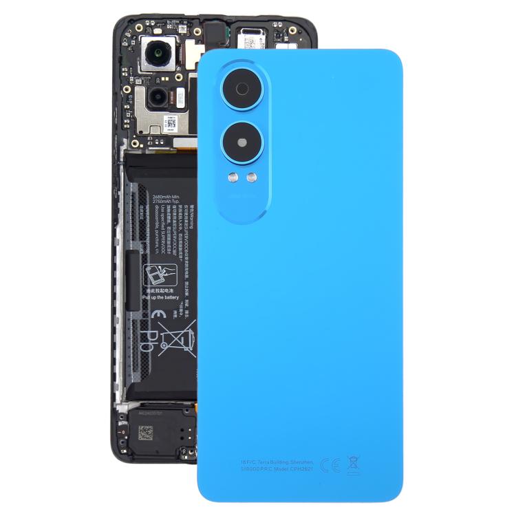 For OnePlus Nord CE4 Lite Plastic Back Cover with Camera Lens Cover(Blue) - Back Cover by buy2fix | Online Shopping UK | buy2fix