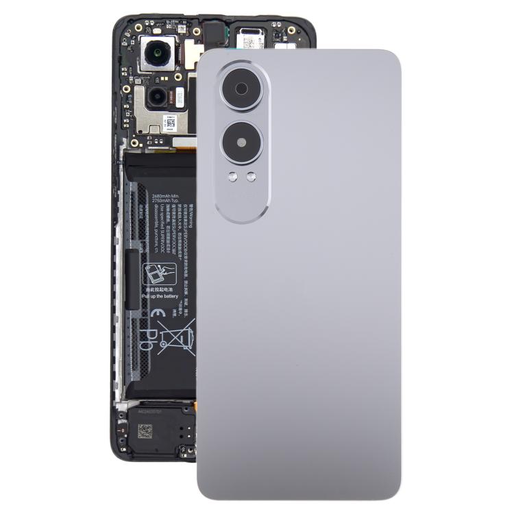 For OnePlus Nord CE4 Lite Plastic Back Cover with Camera Lens Cover(Silver) - Back Cover by buy2fix | Online Shopping UK | buy2fix