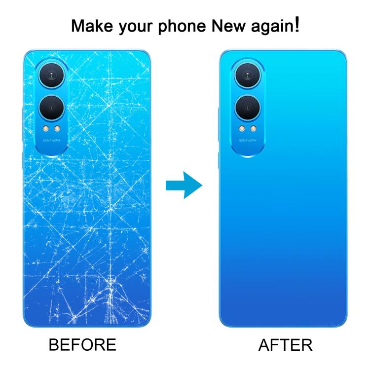 For OnePlus Nord CE4 Lite Plastic Back Cover with Camera Lens Cover(Blue) - Back Cover by buy2fix | Online Shopping UK | buy2fix