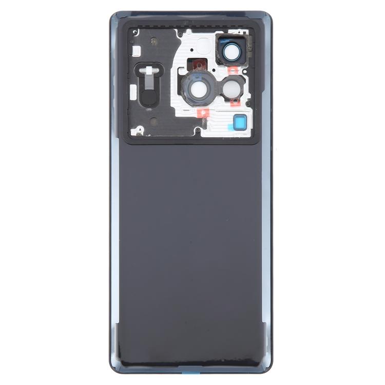 For vivo X80 Pro Battery Back Cover with Camera Lens Cover(Black) - Back Cover by buy2fix | Online Shopping UK | buy2fix