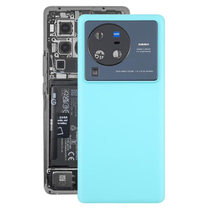 For vivo X80 Pro Battery Back Cover with Camera Lens Cover(Blue) - Back Cover by buy2fix | Online Shopping UK | buy2fix