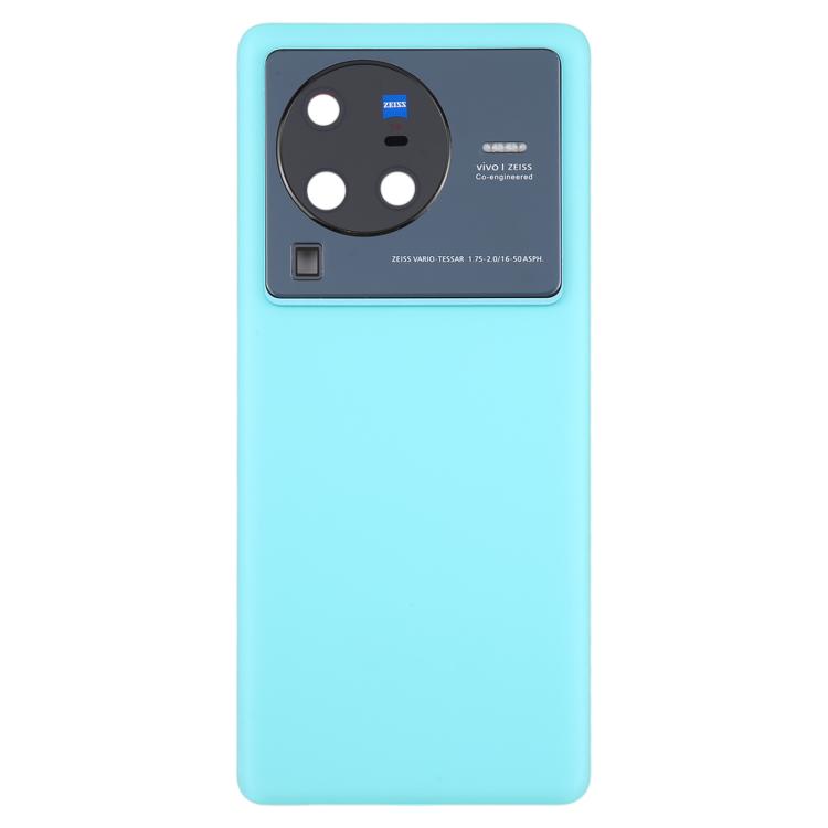 For vivo X80 Pro Battery Back Cover with Camera Lens Cover(Blue) - Back Cover by buy2fix | Online Shopping UK | buy2fix
