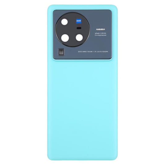 For vivo X80 Pro Battery Back Cover with Camera Lens Cover(Blue) - Back Cover by buy2fix | Online Shopping UK | buy2fix
