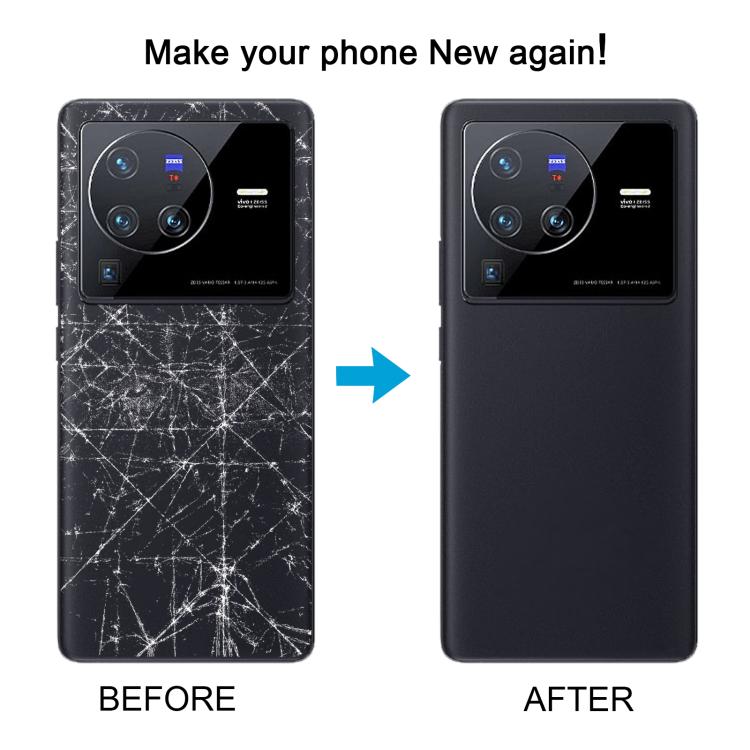 For vivo X80 Pro Battery Back Cover with Camera Lens Cover(Black) - Back Cover by buy2fix | Online Shopping UK | buy2fix