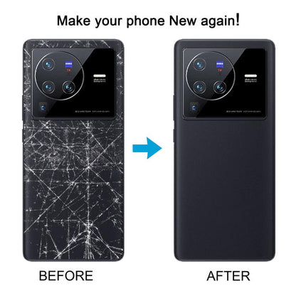 For vivo X80 Pro Battery Back Cover with Camera Lens Cover(Blue) - Back Cover by buy2fix | Online Shopping UK | buy2fix