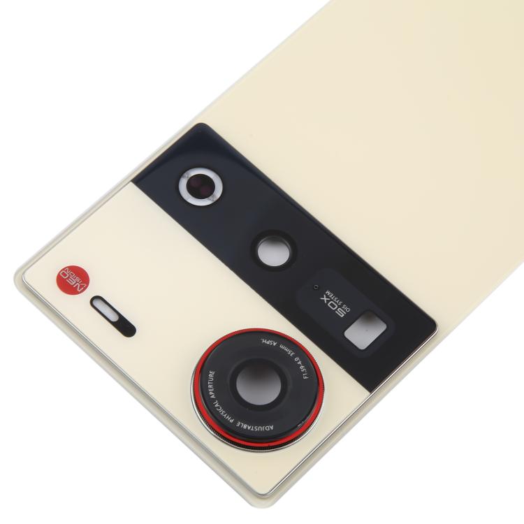 For ZTE nubia Z70 Ultra NX733J NX736J Glass Battery Back Cover with Camera Lens Cover(Gold) - For ZTE by buy2fix | Online Shopping UK | buy2fix