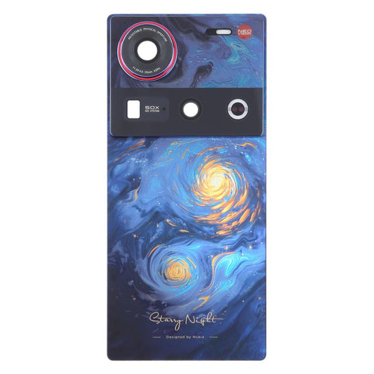 For ZTE nubia Z70 Ultra NX733J NX736J Glass Battery Back Cover with Camera Lens Cover(Blue) - For ZTE by buy2fix | Online Shopping UK | buy2fix