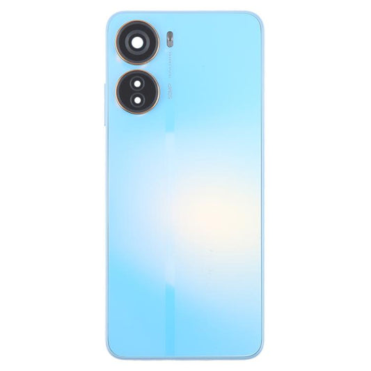 For ZTE Axon 40 Lite Plastic Battery Back Cover with Middle Frame / Camera Lens Cover(Blue) - For ZTE by buy2fix | Online Shopping UK | buy2fix