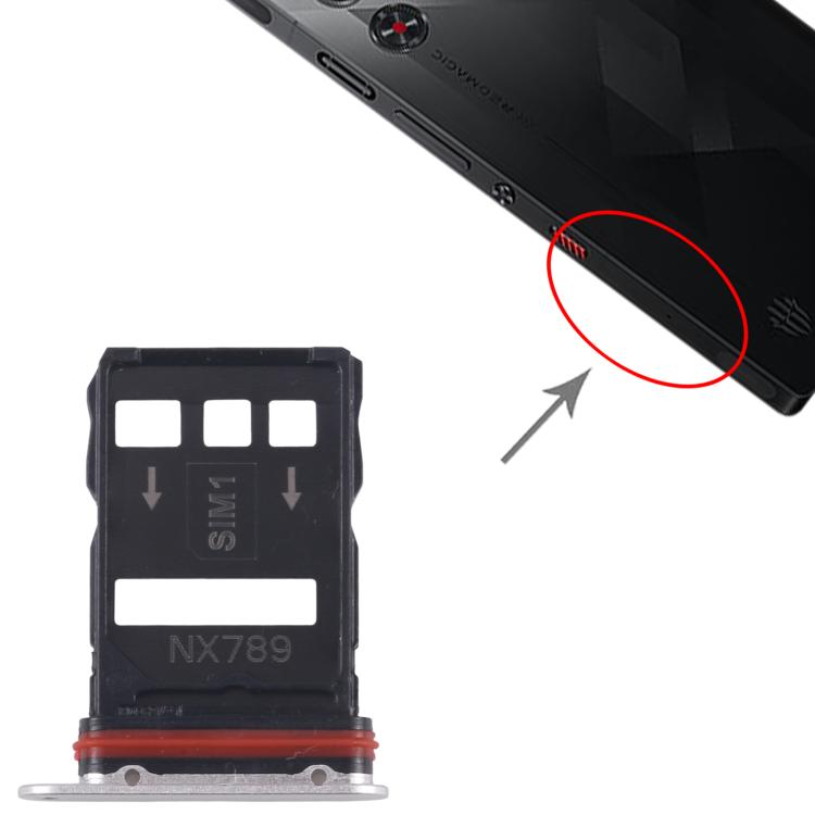 For ZTE nubia RedMagic 10 Pro SIM + SIM Card Tray (Silver) - For ZTE by buy2fix | Online Shopping UK | buy2fix