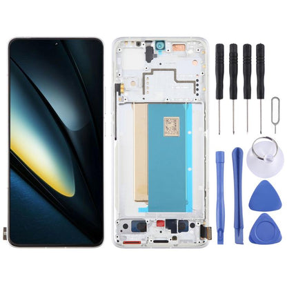 For Xiaomi Poco F6 Pro AMOLED Original LCD Screen Digitizer Full Assembly with Frame (White) - LCD Screen by buy2fix | Online Shopping UK | buy2fix