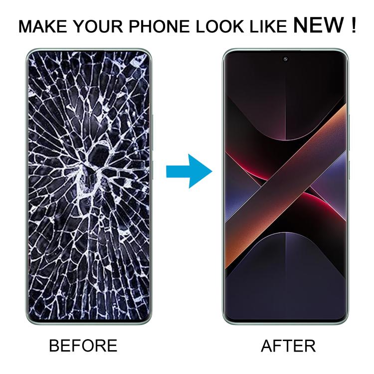 For Xiaomi Poco X7 5G AMOLED Original LCD Screen Digitizer Full Assembly with Frame (Silver) - LCD Screen by buy2fix | Online Shopping UK | buy2fix