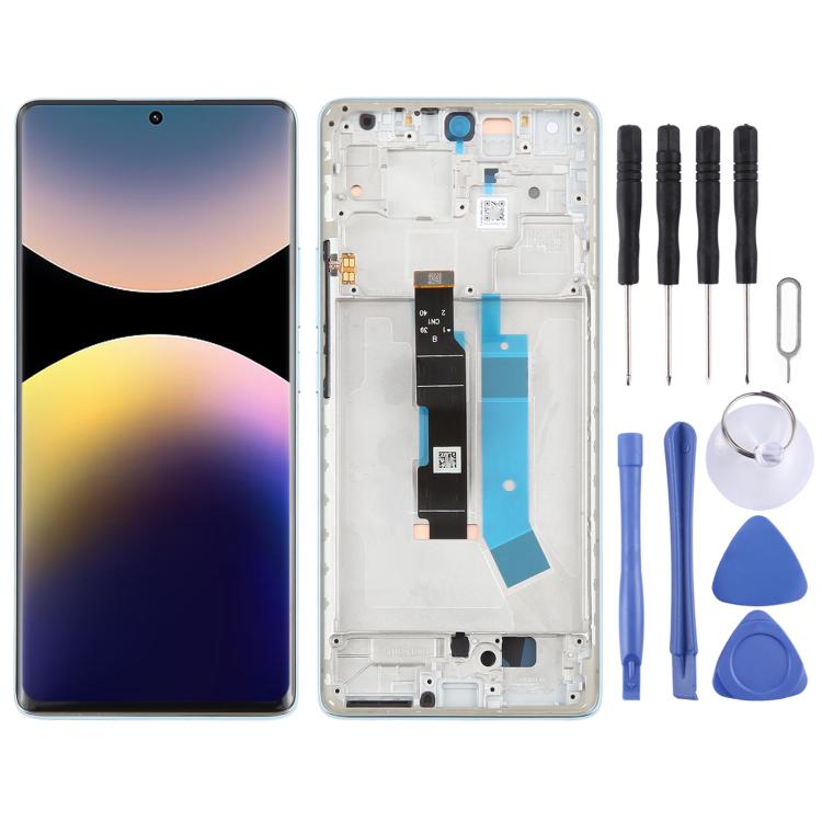For Xiaomi Redmi Note 14 Pro 4G AMOLED Original LCD Screen Digitizer Full Assembly with Frame (Blue) - LCD Screen by buy2fix | Online Shopping UK | buy2fix