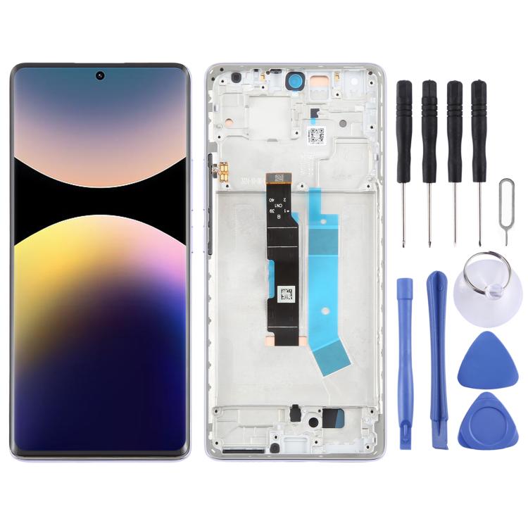 For Xiaomi Redmi Note 14 Pro 4G AMOLED Original LCD Screen Digitizer Full Assembly with Frame (Purple) - LCD Screen by buy2fix | Online Shopping UK | buy2fix