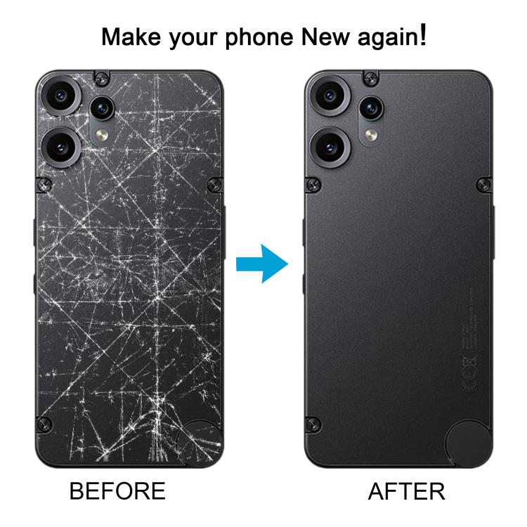 For Nothing CMF Phone 2 Pro Plastic Battery Back Cover(Black) - For Nothing by buy2fix | Online Shopping UK | buy2fix
