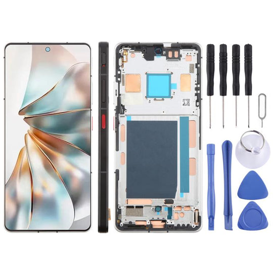 For ZTE nubia Z60S Pro NX725J Original LCD Screen Digitizer Full Assembly with Frame (Silver)