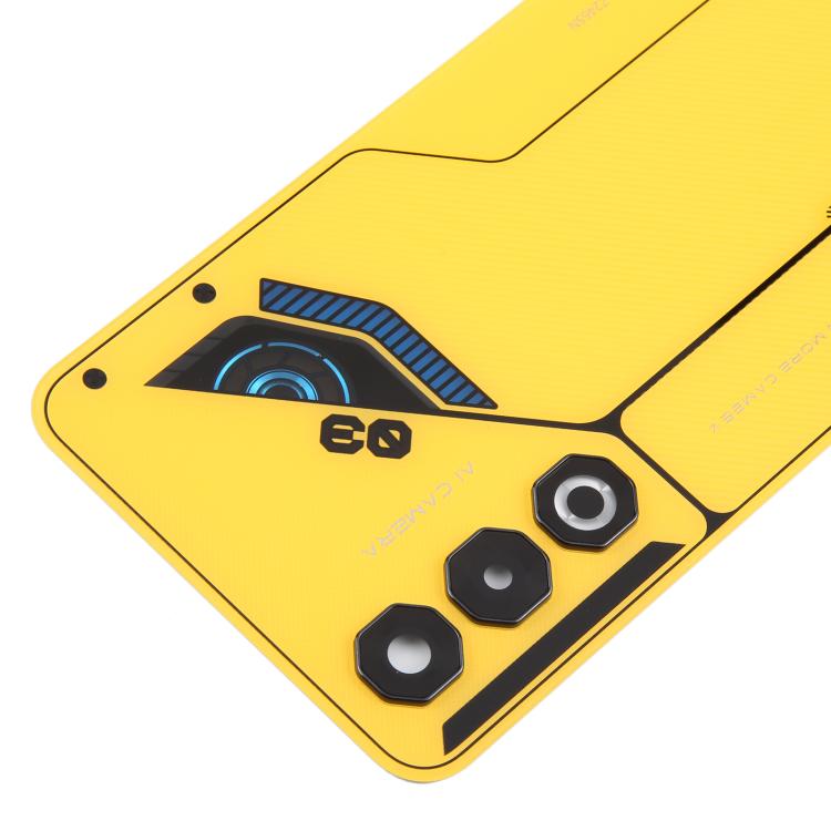 For ZTE nubia Neo 3 GT Glass Battery Back Cover with Camera Lens Cover(Yellow) - For ZTE by buy2fix | Online Shopping UK | buy2fix
