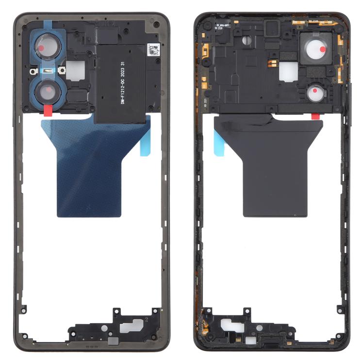 For Xiaomi Redmi Note 12 Pro 5G Original Middle Frame Bezel Plate (Black) - Frame Bezel Plate by buy2fix | Online Shopping UK | buy2fix