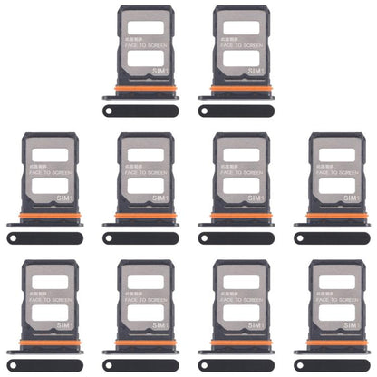 For Xiaomi 14T Pro 5G 10pcs Original SIM Card Tray + SIM Card Tray (Black) - Card Tray by buy2fix | Online Shopping UK | buy2fix