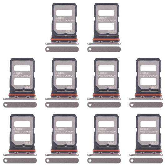 For Xiaomi 14T Pro 5G 10pcs Original SIM Card Tray + SIM Card Tray (Gold) - Card Tray by buy2fix | Online Shopping UK | buy2fix