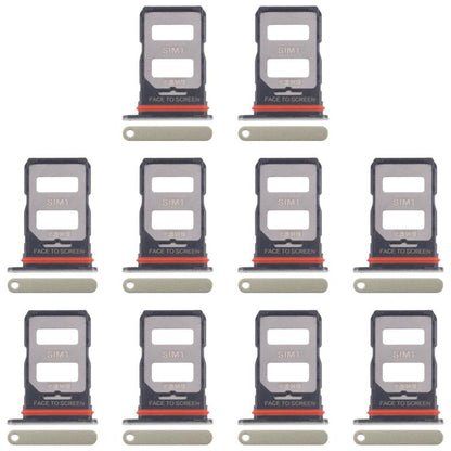 For Xiaomi 14T 5G 10pcs Original SIM Card Tray + SIM Card Tray (Green) - Card Tray by buy2fix | Online Shopping UK | buy2fix