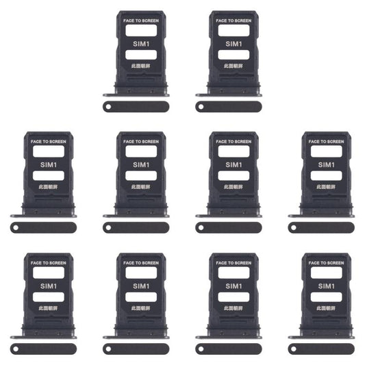 For Xiaomi 15 10pcs Original SIM Card Tray + SIM Card Tray (Black) - Card Tray by buy2fix | Online Shopping UK | buy2fix