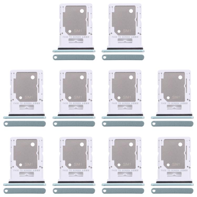 For Xiaomi Redmi Note 14 5G 10pcs Original SIM + SIM / Micro SD Card Tray (Light Green) - Card Tray by buy2fix | Online Shopping UK | buy2fix