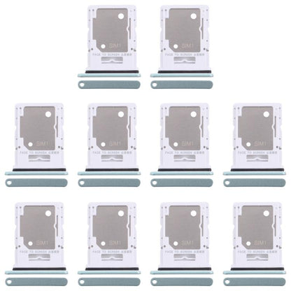 For Xiaomi Redmi Note 14 5G 10pcs Original SIM + SIM / Micro SD Card Tray (Light Green) - Card Tray by buy2fix | Online Shopping UK | buy2fix