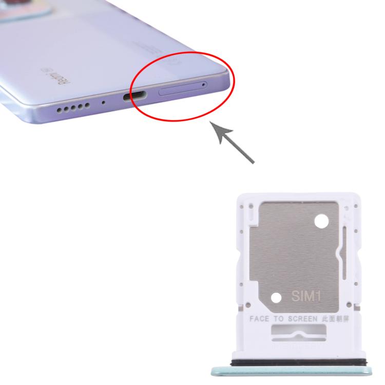 For Xiaomi Redmi Note 14 5G 10pcs Original SIM + SIM / Micro SD Card Tray (Light Green) - Card Tray by buy2fix | Online Shopping UK | buy2fix