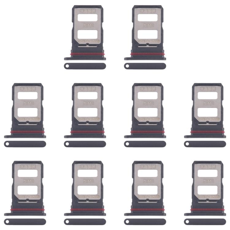 For Xiaomi Poco F7 10pcs Original SIM Card Tray + SIM Card Tray (Black) - Card Tray by buy2fix | Online Shopping UK | buy2fix