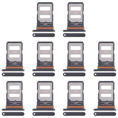 For Xiaomi Redmi Note 14 Pro+ 5G 10pcs Original SIM Card Tray + SIM Card Tray (Black) - Card Tray by buy2fix | Online Shopping UK | buy2fix