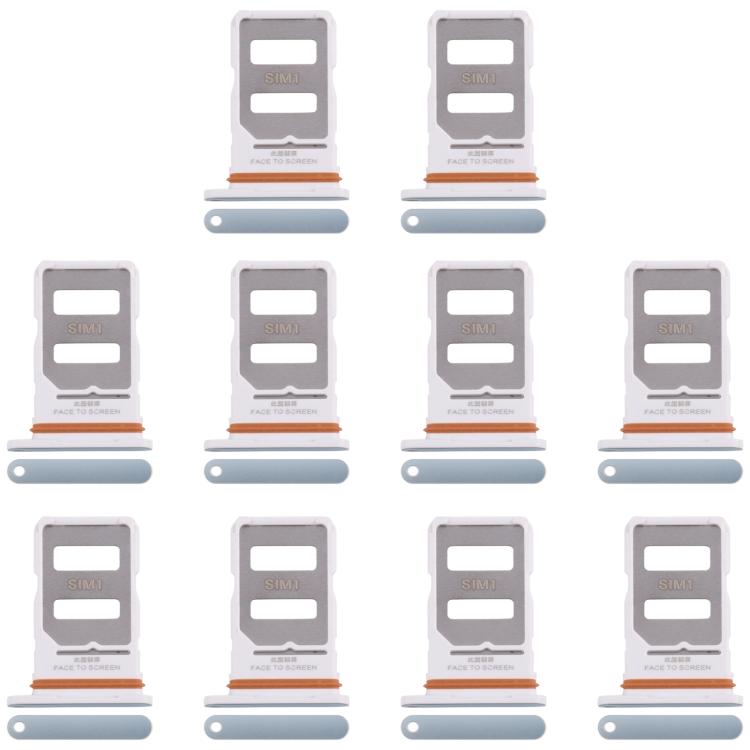 For Xiaomi Redmi Note 14 Pro+ 5G 10pcs Original SIM Card Tray + SIM Card Tray (Green) - Card Tray by buy2fix | Online Shopping UK | buy2fix